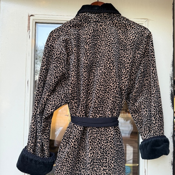 🐆 Vintage Leopard Print Velour Robe / Dressing Gown 🐆 - Picture 8 of 12
